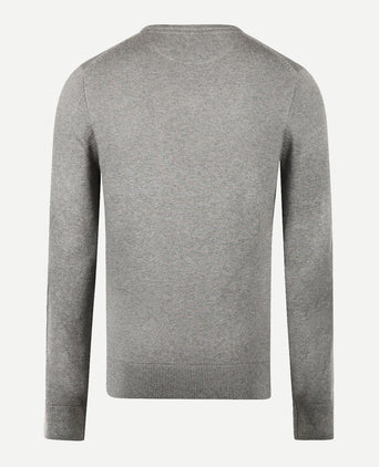 Trui Katoen-Kasjmier V-Hals | Medium Grey Melange