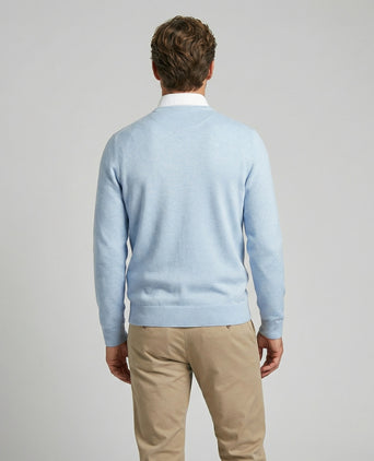 Sweater Cotton-Cashmere V-Neck | Light Blue