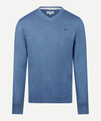 Sweater Cotton-Cashmere V-Neck | Vintage Blue Sweater Cotton-Cashmere V-Neck | Vintage Blue