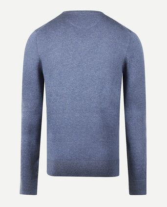Sweater Cotton Merino V-Neck | Vintage Blue