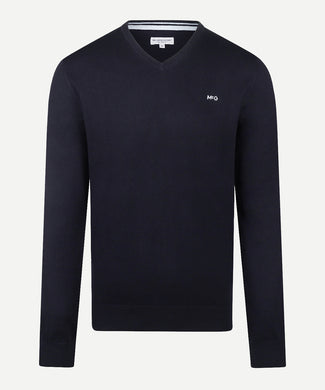 Sweater Cotton-Cashmere V-Neck | Navy Sweater Cotton-Cashmere V-Neck | Navy