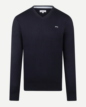 Sweater Cotton-Cashmere V-Neck | Navy
