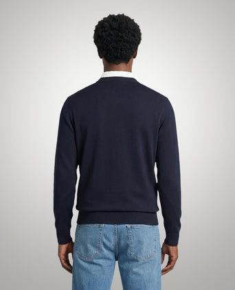 Sweater Cotton-Cashmere V-Neck | Navy