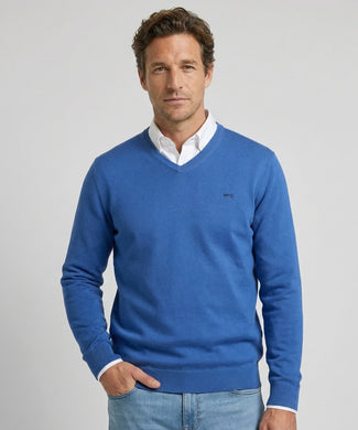 Sweater Cotton-Cashmere V-Neck | Cobalt Sweater Cotton-Cashmere V-Neck | Cobalt