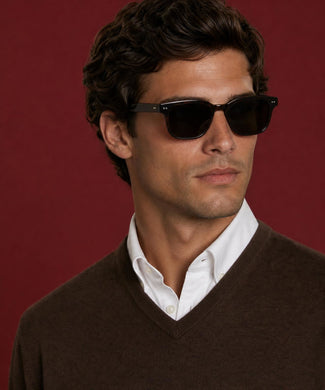Cotton-Cashmere V-Neck Sweater | Chocolate Brown Cotton-Cashmere V-Neck Sweater | Chocolate Brown
