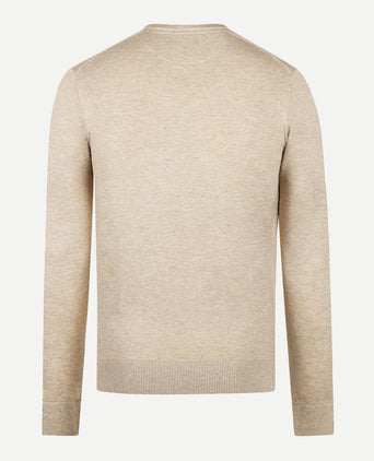 Sweater Cotton Merino V-Neck | Sand