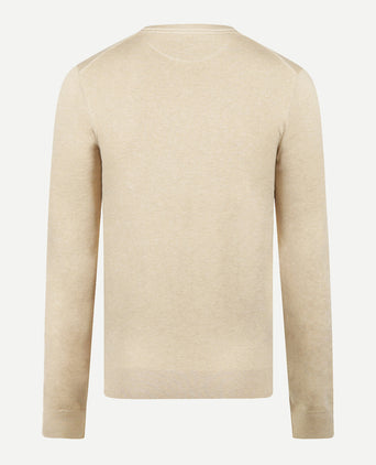 Sweater Cotton Cashmere V-Neck | Sand
