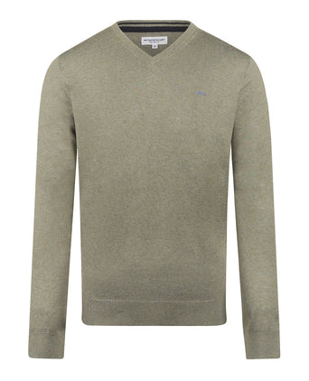 Sweater Cotton-Cashmere V-Neck | Light Olive