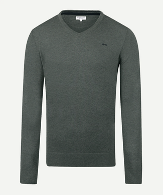 Sweater Cotton Merino V-Neck | Winter Sage Sweater Cotton Merino V-Neck | Winter Sage