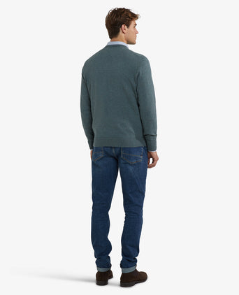 Sweater Cotton Merino V-Neck | Winter Sage