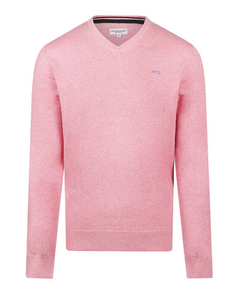 Sweater Cotton-Cashmere V-Neck | Light Pink