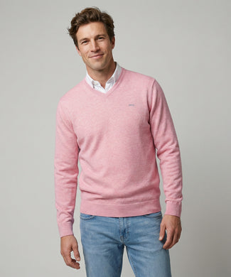 Sweater Cotton-Cashmere V-Neck | Light Pink Sweater Cotton-Cashmere V-Neck | Light Pink