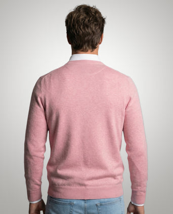 Trui Katoen-Kasjmier V-Hals | Light Pink