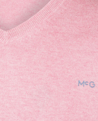 Sweater Cotton-Cashmere V-Neck | Light Pink