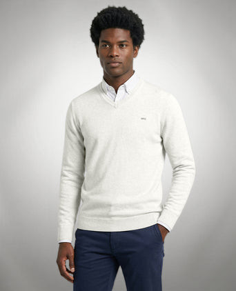 Trui Katoen-Kasjmier V-Hals | Kit