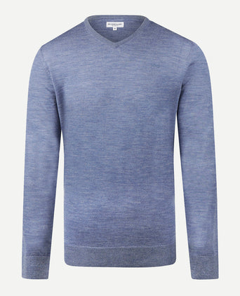 V-Neck Sweater Luxury Merino Wool | Vintage Blue