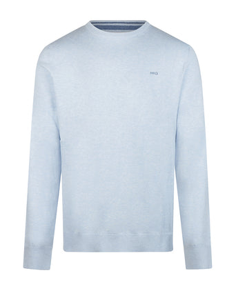 Sweater Cotton-Cashmere Round Neck | Light Blue