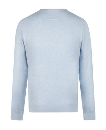 Trui Katoen-Kasjmier Ronde Hals | Light Blue