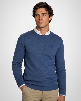 Sweater Cotton-Cashmere Round Neck | Vintage Blue