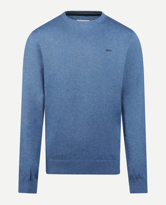 Trui Katoen-Kasjmier Ronde Hals | Vintage Blue