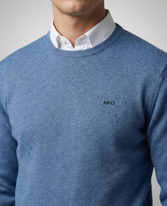 Sweater Cotton-Cashmere Round Neck | Vintage Blue