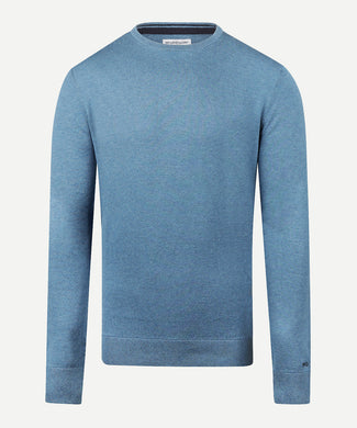 Trui Katoen Merino Ronde Hals | Worker Blue Trui Katoen Merino Ronde Hals | Worker Blue