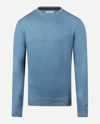 Sweater Cotton Merino Crew Neck | Worker Blue