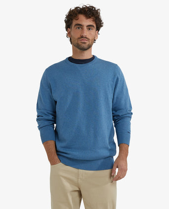 Sweater Cotton Merino Crew Neck | Worker Blue
