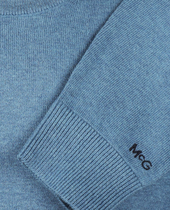 Sweater Cotton Merino Crew Neck | Worker Blue