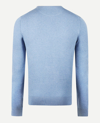 Sweater Cotton Merino Crew Neck | Ice Blue
