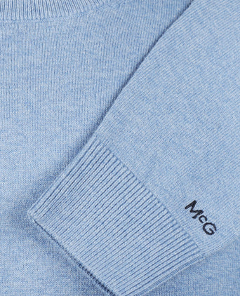 Sweater Cotton Merino Crew Neck | Ice Blue