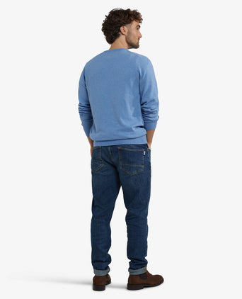 Sweater Cotton Merino Crew Neck | Ice Blue