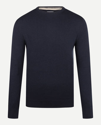 Sweater Cotton Merino Crew Neck | Navy
