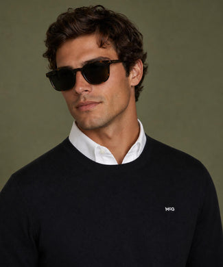 Sweater Cotton-Cashmere Round Neck | Navy Sweater Cotton-Cashmere Round Neck | Navy