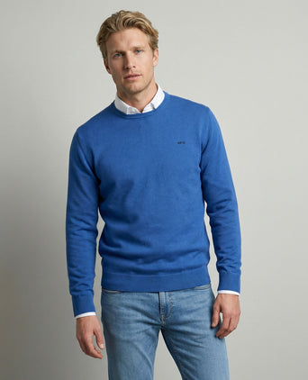 Sweater Cotton-Cashmere Round Neck | Cobalt