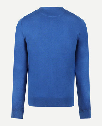 Sweater Cotton Cashmere Round Neck | Cobalt