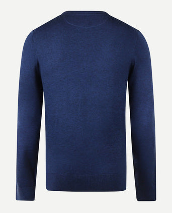 Sweater Cotton Merino Crew Neck | Patriot Blue