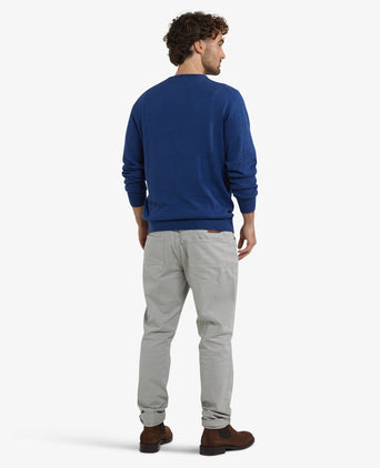 Sweater Cotton Merino Crew Neck | Patriot Blue