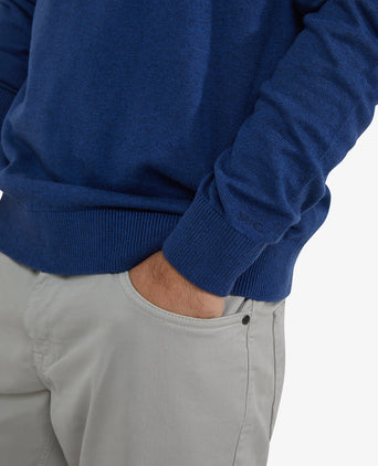 Sweater Cotton Merino Crew Neck | Patriot Blue