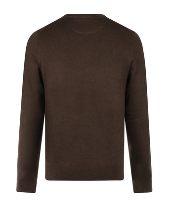 Trui Katoen-Kasjmier Ronde Hals | Chocolate Brown