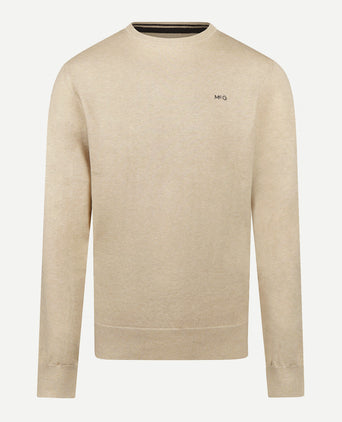 Sweater Cotton-Cashmere Round Neck | Sand