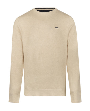 Sweater Cotton-Cashmere Round Neck | Sand