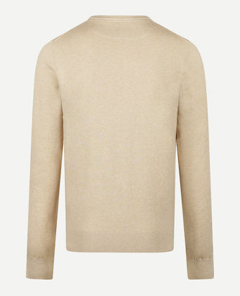 Sweater Cotton-Cashmere Round Neck | Sand