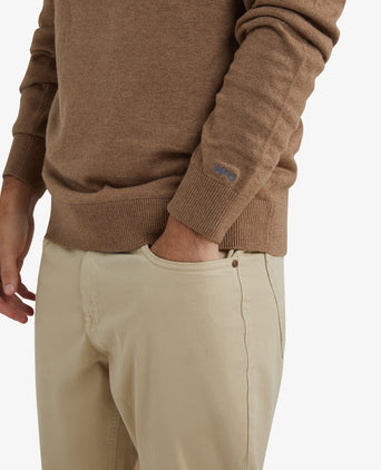 Sweater Cotton Merino Crew Neck | Walnut