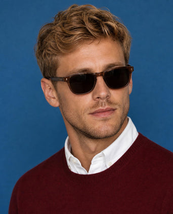Cotton-Cashmere Crew Neck Sweater | Burgundy