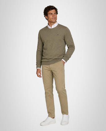 Sweater Cotton-Cashmere Round Neck | Light Olive