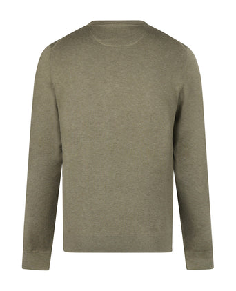 Trui Katoen-Kasjmier Ronde Hals | Light Olive