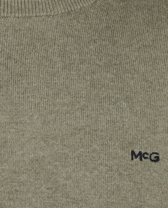 Sweater Cotton-Cashmere Round Neck | Light Olive