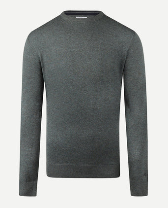 Sweater Cotton Merino Crew Neck | Winter Sage