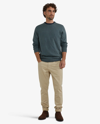 Sweater Cotton Merino Crew Neck | Winter Sage